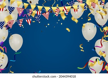 Beautiful background with Colorful balloons White fly up. background