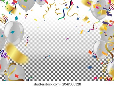 Beautiful background with Colorful balloons White fly up. background