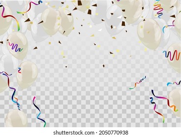 Beautiful background with Colorful balloons White fly up. background