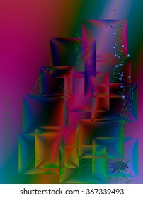 Beautiful background with colorful squares