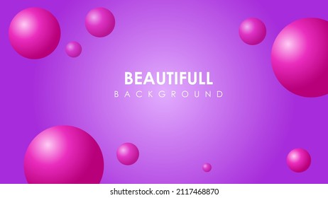 Beautiful background with a combination of pink and purplish colors and a bubble decoration effect