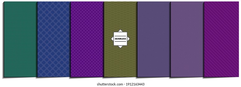 Beautiful background of dark seamless patterns. Vector illustration bright design. Abstract seamless geometric pattern on vibrant