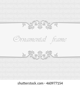 Beautiful background with decorative borders. It can be used as a delimiter, a header frame.
