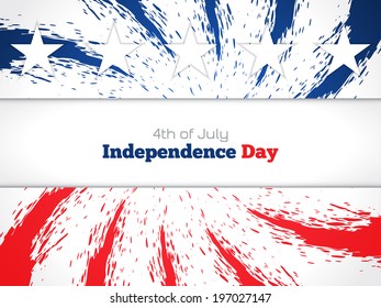 Beautiful background design for american independence day. vector illustration