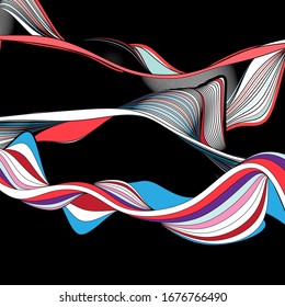 Beautiful background design with different waves and lines