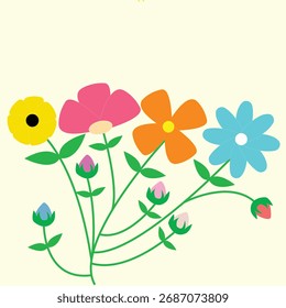 beautiful background design with flowers