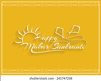 Beautiful background design of Makar Sankranti.