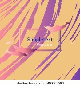 beautiful background with dolphins. vector banner.