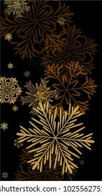 Beautiful Background with Falling Snowflakes. 
Element of Design with Snow for a Postcard, Invitation Card, Banner, Flyer. Vector Falling Snowflakes. Vector Snowflakes Background
