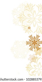 Beautiful Background with Falling Snowflakes. 
Element of Design with Snow for a Postcard, Invitation Card, Banner, Flyer. Vector Falling Snowflakes. Vector Snowflakes Background