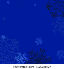 Beautiful Background with Falling Snowflakes. 
Element of Design with Snow for a Postcard, Invitation Card, Banner, Flyer. Vector Falling Snowflakes. Vector Snowflakes Background