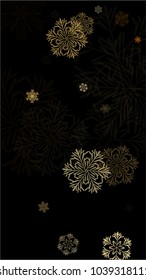 Beautiful Background with Falling Snowflakes. 
Element of Design with Snow for a Postcard, Invitation Card, Banner, Flyer. Vector Falling Snowflakes. Vector Snowflakes Background