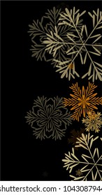 Beautiful Background with Falling Snowflakes. 
Element of Design with Snow for a Postcard, Invitation Card, Banner, Flyer. Vector Falling Snowflakes. Vector Snowflakes Background