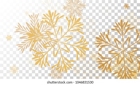 Beautiful Background with Falling Snowflakes. 
Element of Design with Snow for a Postcard, Invitation Card, Banner, Flyer. Vector Falling Snowflakes. Vector Snowflakes Background