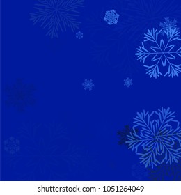 Beautiful Background with Falling Snowflakes. 
Element of Design with Snow for a Postcard, Invitation Card, Banner, Flyer. Vector Falling Snowflakes. Vector Snowflakes Background