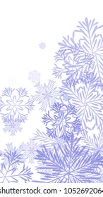 Beautiful Background with Falling Snowflakes. 
Element of Design with Snow for a Postcard, Invitation Card, Banner, Flyer. Vector Falling Snowflakes. Vector Snowflakes Background
