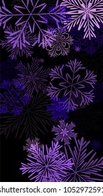 Beautiful Background with Falling Snowflakes. 
Element of Design with Snow for a Postcard, Invitation Card, Banner, Flyer. Vector Falling Snowflakes. Vector Snowflakes Background