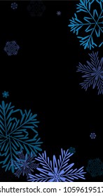 Beautiful Background with Falling Snowflakes. 
Element of Design with Snow for a Postcard, Invitation Card, Banner, Flyer. Vector Falling Snowflakes. Vector Snowflakes Background