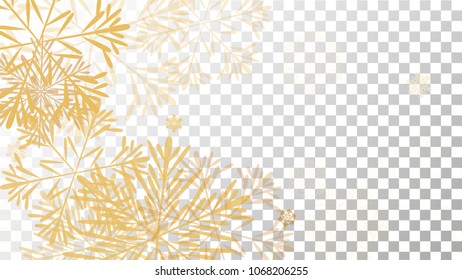 Beautiful Background with Falling Snowflakes. 
Element of Design with Snow for a Postcard, Invitation Card, Banner, Flyer. Vector Falling Snowflakes. Vector Snowflakes Background
