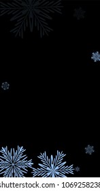 Beautiful Background with Falling Snowflakes. 
Element of Design with Snow for a Postcard, Invitation Card, Banner, Flyer. Vector Falling Snowflakes. Vector Snowflakes Background