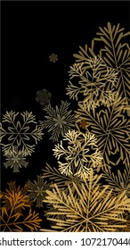 Beautiful Background with Falling Snowflakes. 
Element of Design with Snow for a Postcard, Invitation Card, Banner, Flyer. Vector Falling Snowflakes. Vector Snowflakes Background
