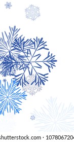 Beautiful Background with Falling Snowflakes. 
Element of Design with Snow for a Postcard, Invitation Card, Banner, Flyer. Vector Falling Snowflakes. Vector Snowflakes Background