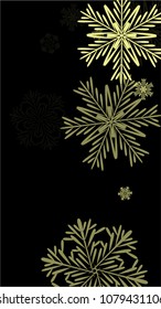 Beautiful Background with Falling Snowflakes. 
Element of Design with Snow for a Postcard, Invitation Card, Banner, Flyer. Vector Falling Snowflakes. Vector Snowflakes Background