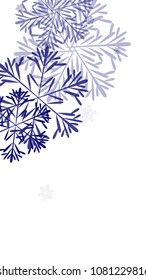 Beautiful Background with Falling Snowflakes. 
Element of Design with Snow for a Postcard, Invitation Card, Banner, Flyer. Vector Falling Snowflakes. Vector Snowflakes Background