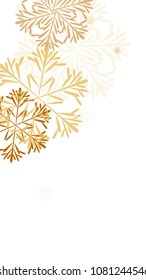 Beautiful Background with Falling Snowflakes. 
Element of Design with Snow for a Postcard, Invitation Card, Banner, Flyer. Vector Falling Snowflakes. Vector Snowflakes Background
