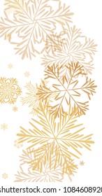 Beautiful Background with Falling Snowflakes. 
Element of Design with Snow for a Postcard, Invitation Card, Banner, Flyer. Vector Falling Snowflakes. Vector Snowflakes Background