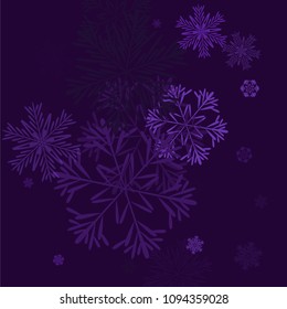 Beautiful Background with Falling Snowflakes. 
Element of Design with Snow for a Postcard, Invitation Card, Banner, Flyer. Vector Falling Snowflakes. Vector Snowflakes Background