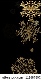 Beautiful Background with Falling Snowflakes. 
Element of Design with Snow for a Postcard, Invitation Card, Banner, Flyer. Vector Falling Snowflakes. Vector Snowflakes Background