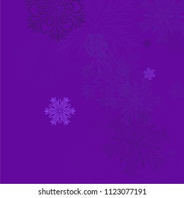 Beautiful Background with Falling Snowflakes. 
Element of Design with Snow for a Postcard, Invitation Card, Banner, Flyer. Vector Falling Snowflakes. Vector Snowflakes Background