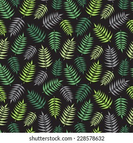 Beautiful background with fern. Natural pattern. Vector illustration.