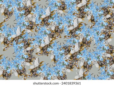Hermoso fondo con elementos florales o mariposas para vacaciones o eventos. Motivos de invierno para conceptos de negocio, cubiertas, impresiones, tendencias de moda, afiches, composiciones decorativas, textiles, etc. 