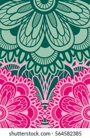 Beautiful background with floral pattern mandala. Vector Oriental template design. Islam, Arabic, Indian, Mexican, Ottoman style. eps10. You can use as the background of the document, postcard, flyer.
