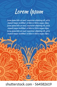 Beautiful background with floral pattern mandala. Vector Oriental template design. Islam, Arabic, Indian, Mexican, Ottoman style. eps10. You can use as the background of the document, postcard, flyer.