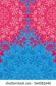 Beautiful background with floral pattern mandala. Vector Oriental template design. Islam, Arabic, Indian, Mexican, Ottoman style. eps10. You can use as the background of the document, postcard, flyer.