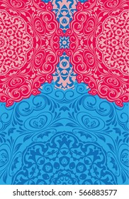 Beautiful background with floral pattern mandala. Vector Oriental template design. Islam, Arabic, Indian, Mexican, Ottoman style. eps10. You can use as the background of the document, postcard, flyer.