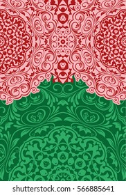 Beautiful background with floral pattern mandala. Vector Oriental template design. Islam, Arabic, Indian, Mexican, Ottoman style. eps10. You can use as the background of the document, postcard, flyer.