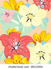 Beautiful background with flower ornament
