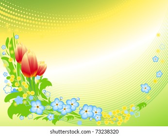 Beautiful background with flowers