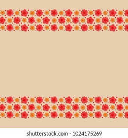 Beautiful background with flowers and copyspace. Vector.