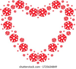 beautiful background of flowers, heart of flowers