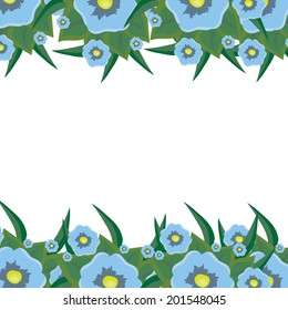 beautiful background of flowers with leaves