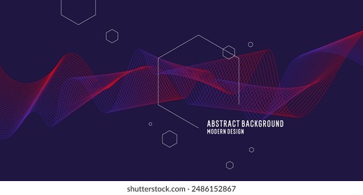Beautiful background with flowing lines. Abstract elegant lines. The flow movement. Vector illustration.
