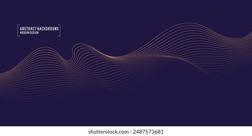 Beautiful background with flowing lines. Abstract elegant lines. The flow movement. Vector illustration.