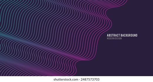 Hermoso fondo con líneas que fluyen. Abstractas líneas elegantes. El movimiento de flujo. Ilustración vectorial.