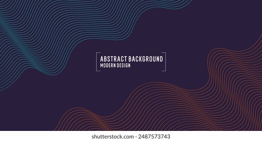 Hermoso fondo con líneas que fluyen. Abstractas líneas elegantes. El movimiento de flujo. Ilustración vectorial.