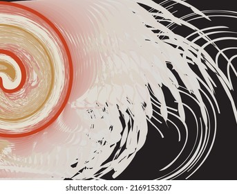 Hermoso fondo con elemento espiral fragmentado y efecto de flujo. Fondo texturizado inusual en 3D en tonalidad gris-rosa para papel de pared y tejidos, cubiertas, textiles, tendencias de moda, soluciones interiores